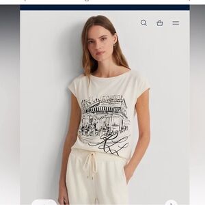 Lauren Ralph Lauren Graphic Tee.  Size XL.